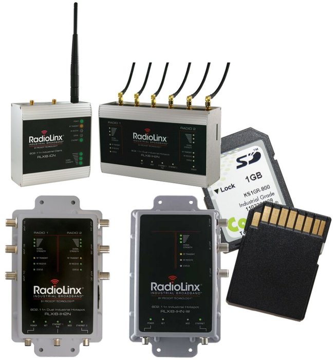 Průmyslové rádiové moduly 802.11n od ProSoft Technology používají pro zálohování a správu nastavení rádiové komunikace výměnné paměťové karty